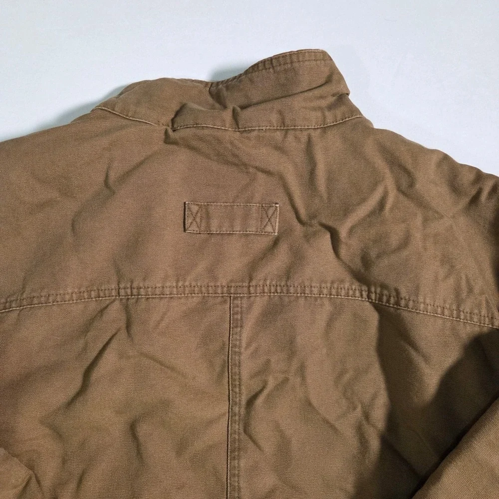 Cabelas Chore Jacket Mens‎ XL Canvas Sherpa Lined Field Coat Brown